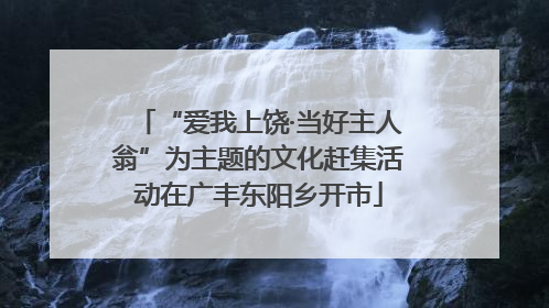 “爱我上饶·当好主人翁”为主题的文化赶集活动在广丰东阳乡开市