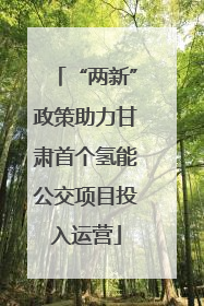 “两新”政策助力甘肃首个氢能公交项目投入运营