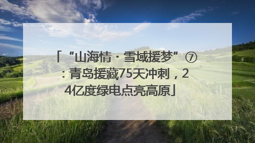 “山海情・雪域援梦”⑦：青岛援藏75天冲刺，24亿度绿电点亮高原