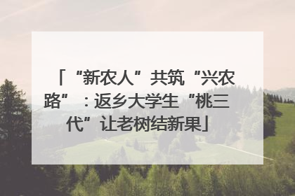“新农人”共筑“兴农路”：返乡大学生“桃三代”让老树结新果