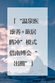 “温泉医康养+旅居腾冲”模式借南博会“出圈”