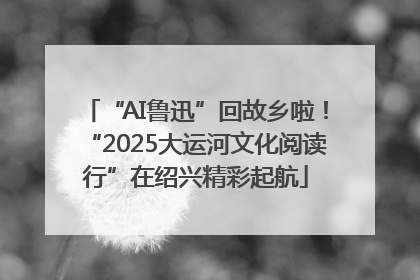 “AI鲁迅”回故乡啦！“2025大运河文化阅读行”在绍兴精彩起航