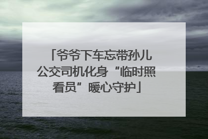 爷爷下车忘带孙儿 公交司机化身“临时照看员”暖心守护