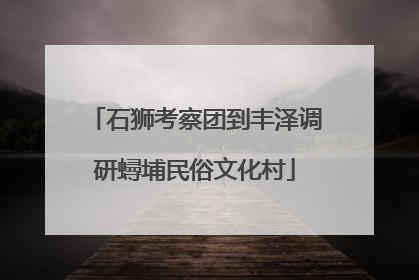 石狮考察团到丰泽调研蟳埔民俗文化村