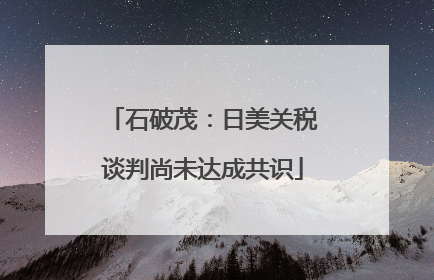 石破茂：日美关税谈判尚未达成共识