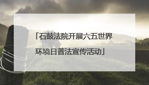 石鼓法院开展六五世界环境日普法宣传活动