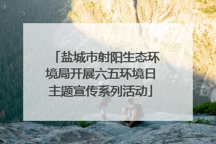 盐城市射阳生态环境局开展六五环境日主题宣传系列活动
