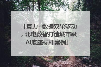 算力+数据双轮驱动，北电数智打造城市级AI底座标杆案例