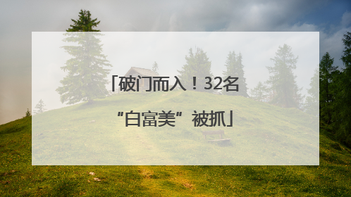 破门而入！32名“白富美”被抓
