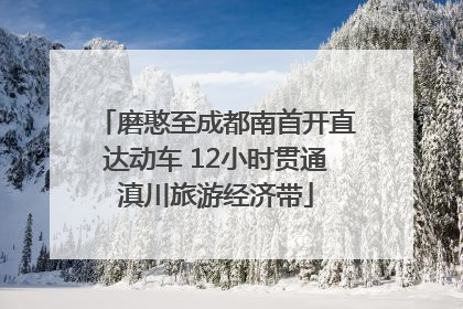 磨憨至成都南首开直达动车 12小时贯通滇川旅游经济带