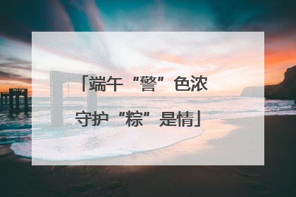 端午“警”色浓 守护“粽”是情