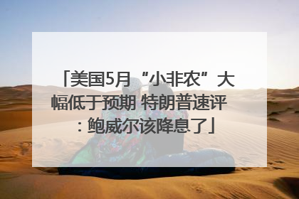 美国5月“小非农”大幅低于预期 特朗普速评：鲍威尔该降息了