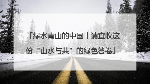 绿水青山的中国丨请查收这份“山水与共”的绿色答卷