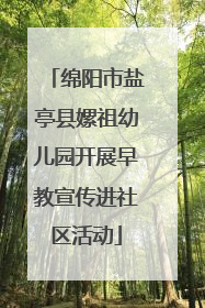 绵阳市盐亭县嫘祖幼儿园开展早教宣传进社区活动