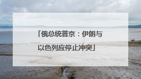 俄总统普京：伊朗与以色列应停止冲突