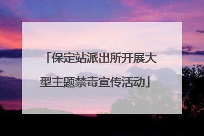 保定站派出所开展大型主题禁毒宣传活动