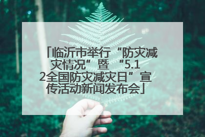 临沂市举行“防灾减灾情况”暨 “5.12全国防灾减灾日”宣传活动新闻发布会