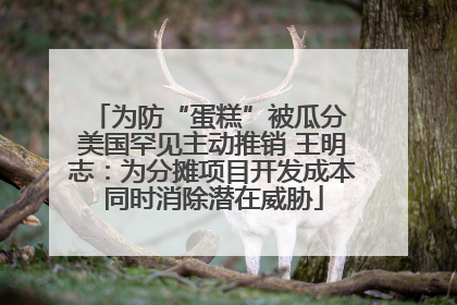 为防“蛋糕”被瓜分 美国罕见主动推销 王明志：为分摊项目开发成本同时消除潜在威胁