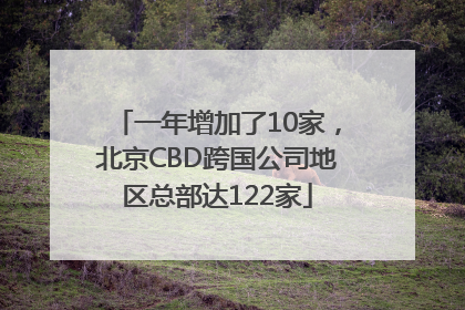 一年增加了10家，北京CBD跨国公司地区总部达122家