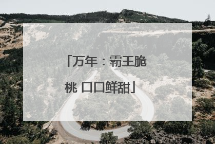万年：霸王脆桃 口口鲜甜