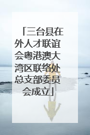 三台县在外人才联谊会粤港澳大湾区联络处总支部委员会成立