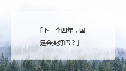 下一个四年，国足会变好吗？