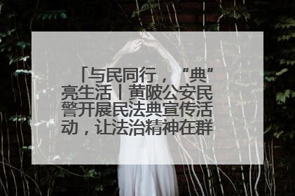 与民同行，“典”亮生活丨黄陂公安民警开展民法典宣传活动，让法治精神在群众心中落地生根