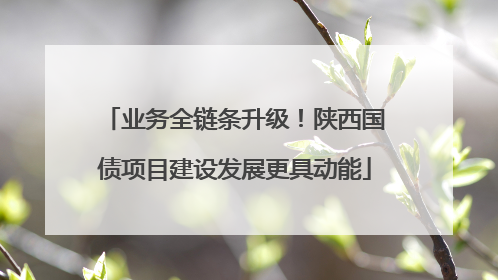 业务全链条升级！陕西国债项目建设发展更具动能