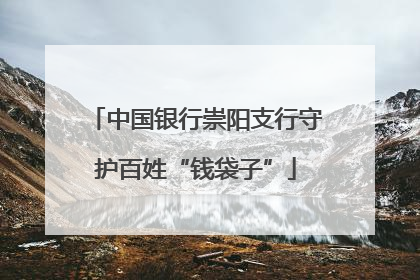 中国银行崇阳支行守护百姓“钱袋子”