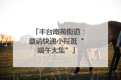 丰台南苑街道：邀请快递小哥逛“端午大集”