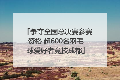争夺全国总决赛参赛资格 超600名羽毛球爱好者竞技成都