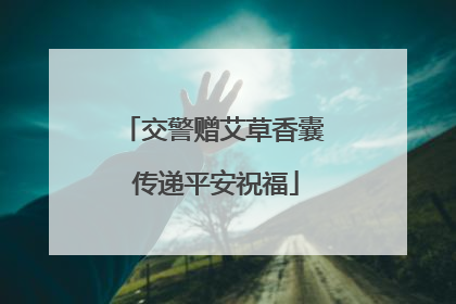 交警赠艾草香囊 传递平安祝福