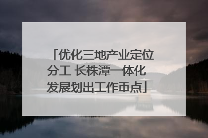 优化三地产业定位分工 长株潭一体化发展划出工作重点