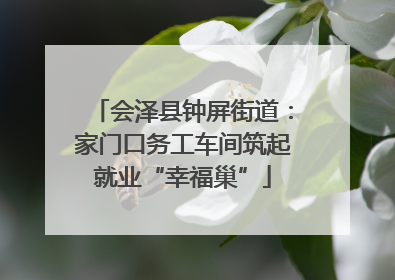 会泽县钟屏街道:家门口务工车间筑起就业“幸福巢”