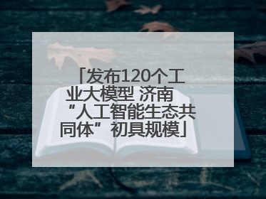 发布120个工业大模型 济南 “人工智能生态共同体”初具规模