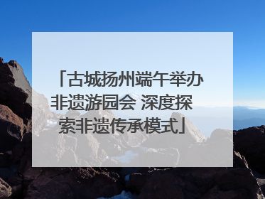 古城扬州端午举办非遗游园会 深度探索非遗传承模式