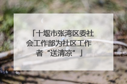 十堰市张湾区委社会工作部为社区工作者“送清凉”
