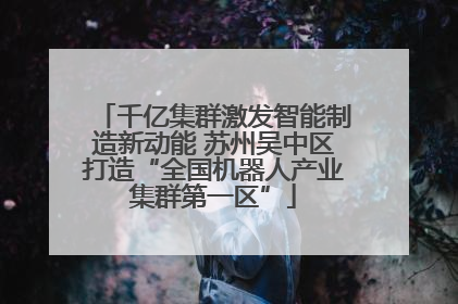 千亿集群激发智能制造新动能 苏州吴中区打造“全国机器人产业集群第一区”