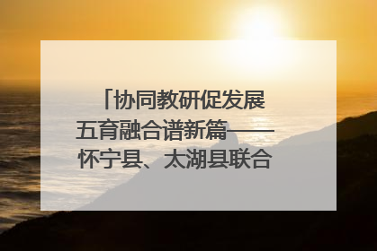 协同教研促发展 五育融合谱新篇——怀宁县、太湖县联合教研活动在月山镇中心学校成功举办