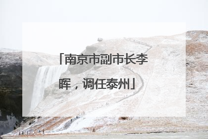 南京市副市长李晖，调任泰州