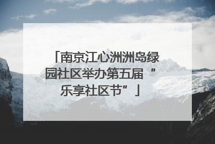 南京江心洲洲岛绿园社区举办第五届“乐享社区节”