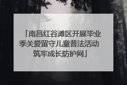 南昌红谷滩区开展毕业季关爱留守儿童普法活动 筑牢成长防护网