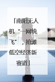 南阳无人机“一网统飞”，抢滩低空经济新赛道
