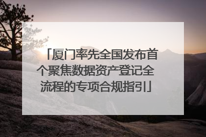 厦门率先全国发布首个聚焦数据资产登记全流程的专项合规指引