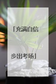 充满自信 步出考场