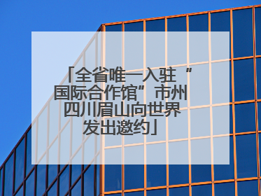 全省唯一入驻“国际合作馆”市州 四川眉山向世界发出邀约