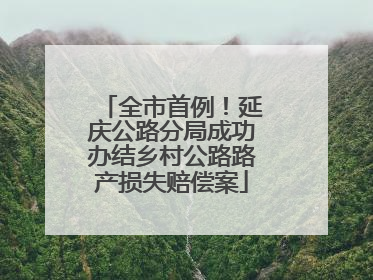 全市首例！延庆公路分局成功办结乡村公路路产损失赔偿案
