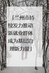兰州市持续发力推动新就业群体成为基层治理新力量