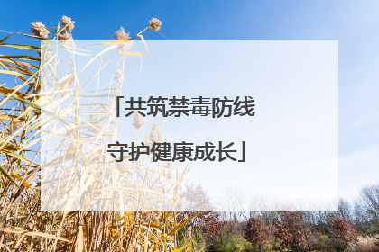 共筑禁毒防线 守护健康成长
