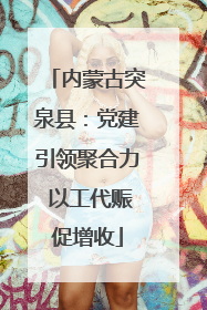 内蒙古突泉县：党建引领聚合力 以工代赈促增收